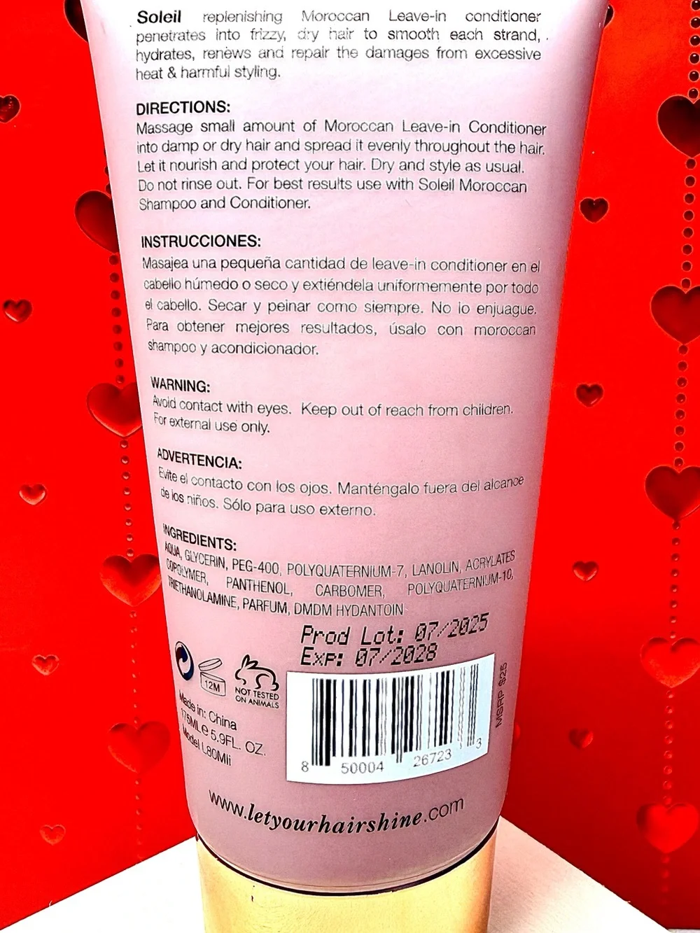 Soleil Leave-In Conditioner - Paraben-Free HydroLine - New